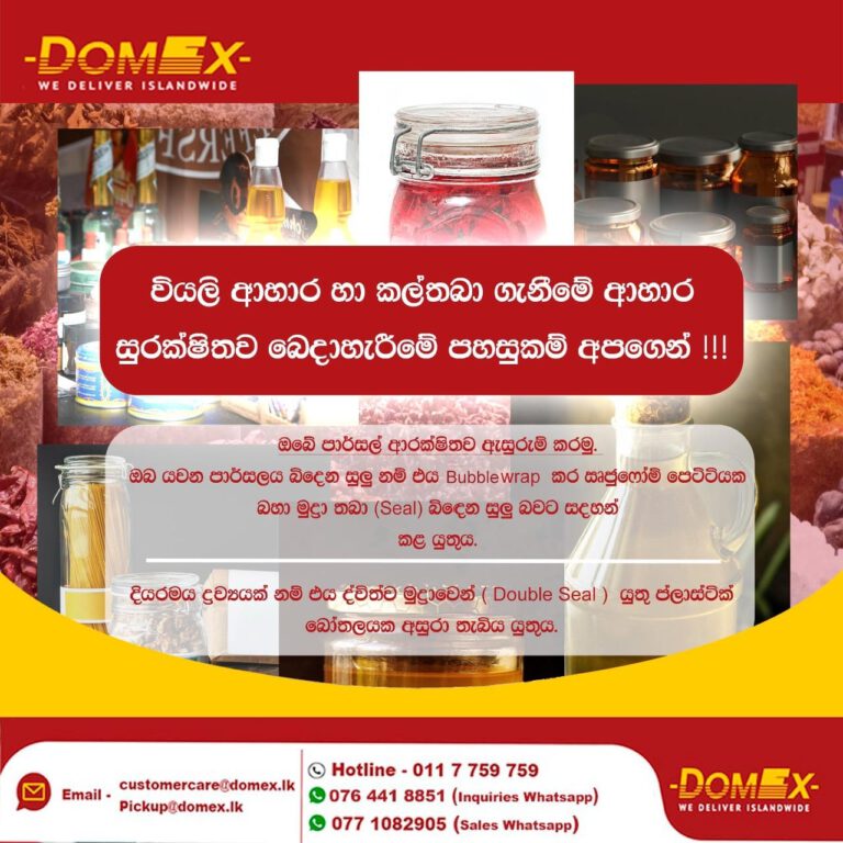 Domex Updates  Safe Distribution of Dry Food and Preserved Food