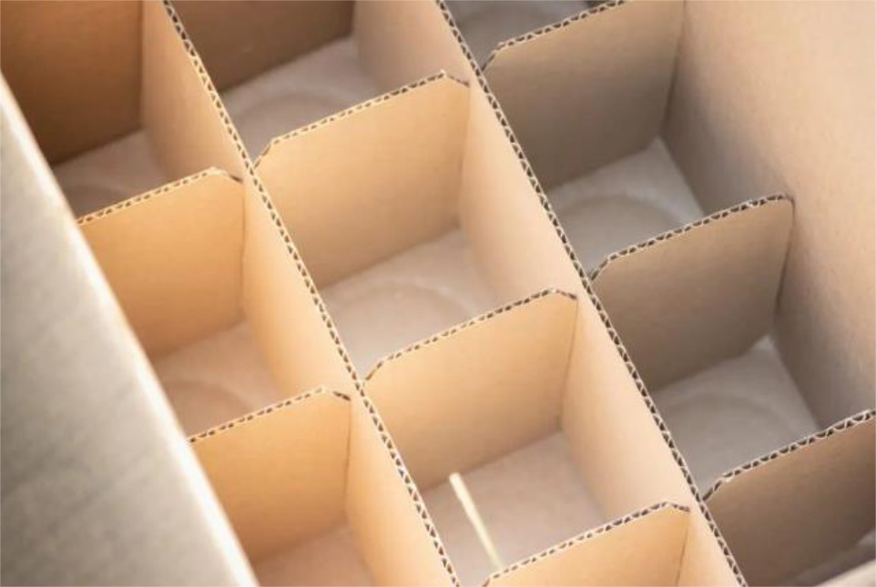 Box with dividers for fragile items