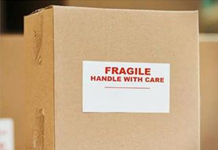 Box labeled as fragile